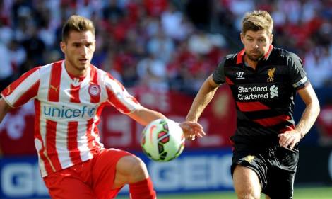 Gerrard controlled the tempo of Liverpool's play 